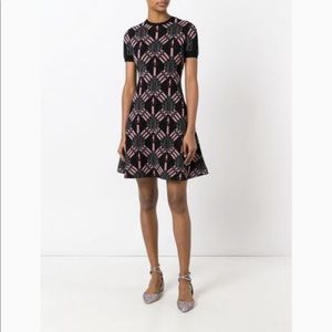 VALENTINO Love Blade Motif Heart Daggers Intarsia-Knit  Dress
